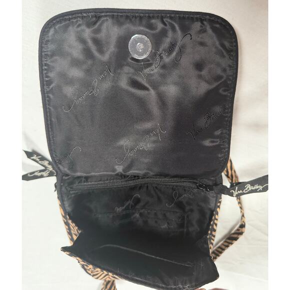 Vera Bradley Mini Hipster Crossbody Purse in Zebra Tan Black - Picture 7 of 10